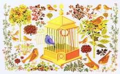Click/tap for more details of Nightingale (cross stitch) by Eva Rosenstand