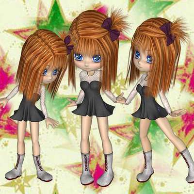 Click for more details of Nine digital Girls (digital downloads) by DawnsDesigns