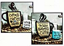 Click/tap for more details of No Talkie Before Coffee (cross stitch) by New York Dreamer