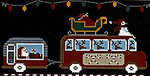Click for more details of North Pole Express (cross stitch) by Twin Peak Primitives
