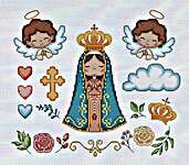 Click/tap for more details of Nossa Senhora (cross stitch) by Les Petites Croix de Lucie