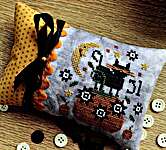 Click/tap for more details of October 31st Pinkeep (cross stitch) by Stitches by Ethel