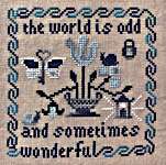 Click/tap for more details of Odd World (cross stitch) by bendystitchy