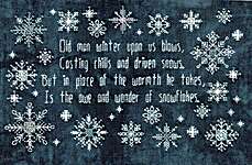 Click for more details of Ode to Snowflakes (blackwork) by Glendon Place