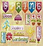 Click/tap for more details of Ode To Spring (cross stitch) by Pickle Barrel Designs
