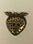 Click/tap for more details of Old Brass Button - Strawberry (beads and treasures) by Homespun Elegance