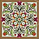 Click/tap for more details of Old Fashioned Garland (cross stitch) by Carolyn Manning