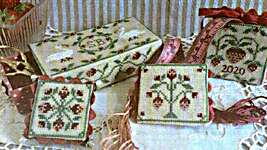 Click/tap for more details of Old Strawberries Sewing Set (cross stitch) by Mani di Donna