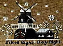 Click/tap for more details of Olde Mill Christmas (cross stitch) by Twin Peak Primitives