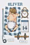 Click for more details of Oliver Birth Announcement (cross stitch) by Permin of Copenhagen