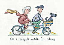 Click for more details of On a Bicycle Made for Three (cross stitch) by Peter Underhill