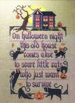 Click/tap for more details of On Halloween Night (cross stitch) by Kit & Bixby