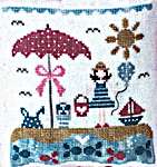 Click/tap for more details of On the Beach (cross stitch) by Tralala