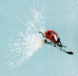 Click/tap for more details of On The Dandelion's Parachute (cross stitch) by RTO