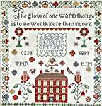 Click/tap for more details of One Warm Thought (cross stitch) by Hands to Work