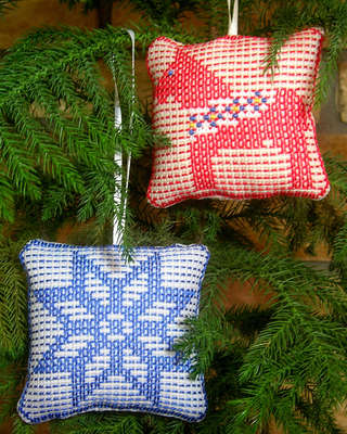 Click for more details of Ornaments 4 Dala Horse/Star (swedish weaving) by Swedish Weave Designs