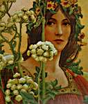 Click for more details of Our Lady of Cow Parsley (after Elisabeth Sontel) (no-count cross stitch) by Needleart World