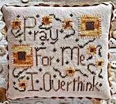 Click/tap for more details of Overthink (cross stitch) by Lucy Beam