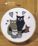 Click for more details of Owl Family Hanging (cross stitch) by Permin of Copenhagen