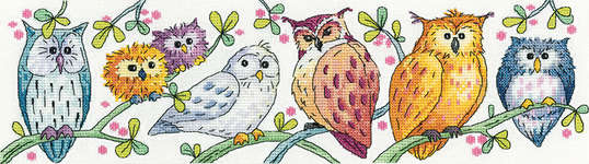 Click for more details of Owls on Parade (cross stitch) by Karen Carter