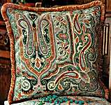 Click for more details of Paisley Cushion (cross stitch) by Glorafilia