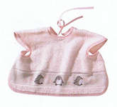 Pale Pink Baby Bibs and Wash Mitts - Baby bib 30 x 34 cms