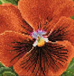 Click for more details of Pansy - Dark Red (cross stitch) by Thea Gouverneur