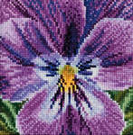 Click for more details of Pansy - Violet (cross stitch) by Thea Gouverneur