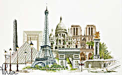 Click for more details of Paris (cross stitch) by Thea Gouverneur