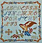 Click for more details of Parrot Sampler (cross stitch) by Twin Peak Primitives