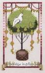 Click/tap for more details of Partridge in a Pear Tree (cross stitch) by Nora Corbett