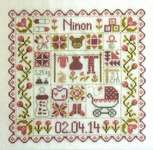 Click for more details of Patchwork Baby (cross stitch) by Jardin Prive
