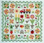 Click for more details of Patchwork Ete (cross stitch) by Jardin Prive