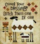 Click/tap for more details of Patchwork Sheep (cross stitch) by Heart in Hand