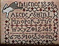Click/tap for more details of Patience 1898 (cross stitch) by Hands to Work