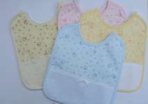 Patterned Baby Bibs with Aida Pocket