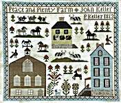 Click for more details of Peace and Plenty Farm (cross stitch) by Kathy Barrick