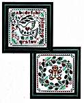 Click for more details of Peace & Joy - A Pair Of Squares (cross stitch) by Tellin Emblem