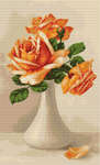 Click for more details of Peach Roses (cross stitch) by Luca - S
