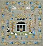 Click/tap for more details of Pear Hill Manor (cross stitch) by Twin Peak Primitives