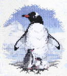 Click for more details of Penguin & Chicks (cross stitch) by Rose Swalwell