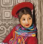 Peruvian Girl - 14 count Aida in antique white