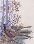 Click for more details of Pheasants in Winter (cross stitch) by Eva Rosenstand