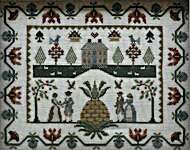 Click/tap for more details of Pineapple Sampler (cross stitch) by The Sampler House