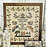 Click/tap for more details of Pink Cottage School (cross stitch) by Hello from Liz Mathews