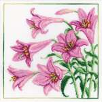 Click for more details of Pink Lilies (cross stitch) by RTO