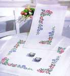 Pink Roses and Blue Daisies Table Covers