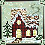 Click/tap for more details of Plaid House (cross stitch) by Erin Elizabeth Designs