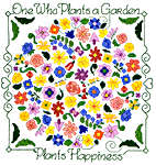Click/tap for more details of Plant Happiness (cross stitch) by Imaginating