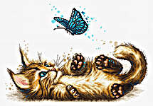 Click for more details of Playful Kitten (cross stitch) by Luca - S